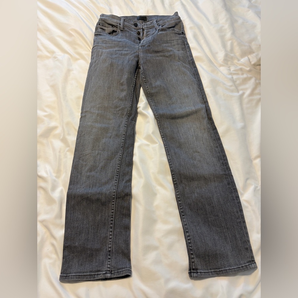 MOTHER Women's Straight Leg Gray Jeans